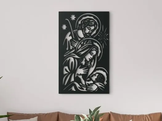 3D Wall Art Nativity Scene