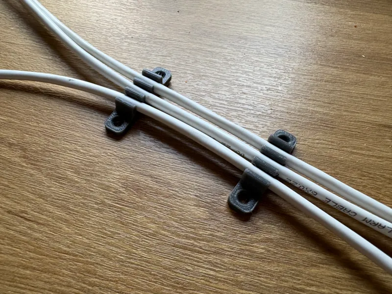 Cat5e UTP/Ethernet cable clip with screw holes