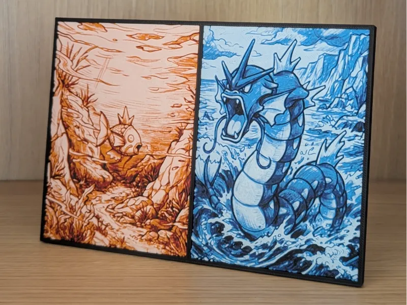 Magikarp & Gyarados Pokemon Hueforge & Frame
