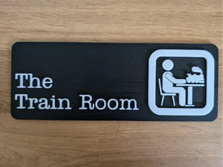 The Train Room Sign (The Office Inspired)