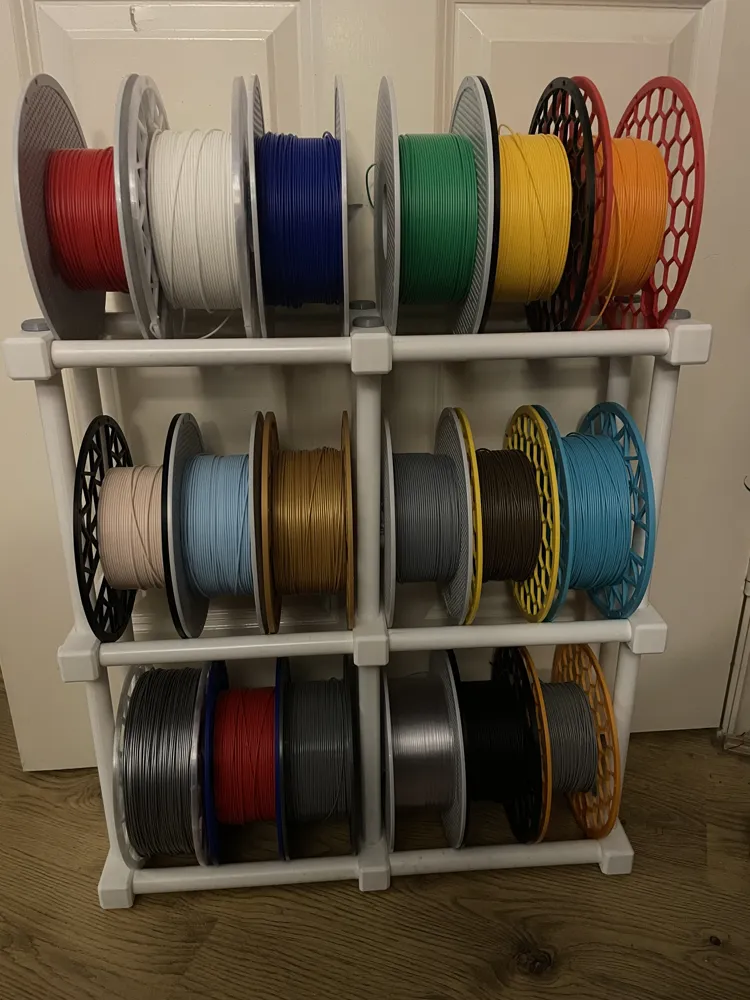 Filament Rack Side View Modular Filament Rack by Chris CossyMakerWorld: Download Free 3D Models