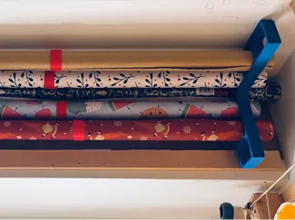 Wrapping Paper Under-Stair Storage