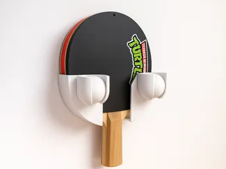 Wall PingPong holder & ball containers