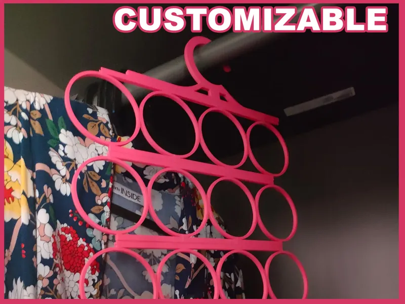 Percha customizable de pañuelos o corbatas