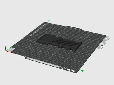 Print bed scraper (with ruler and logo)