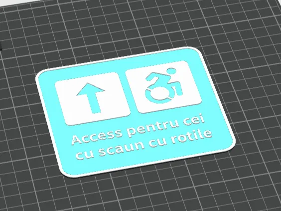 Semn de accesibilitate – model 3D printabil