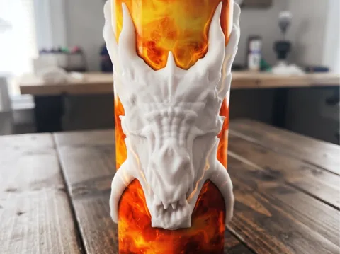 Adorno temático: Dragon Skull Sleeve — referencia de MakerWorld