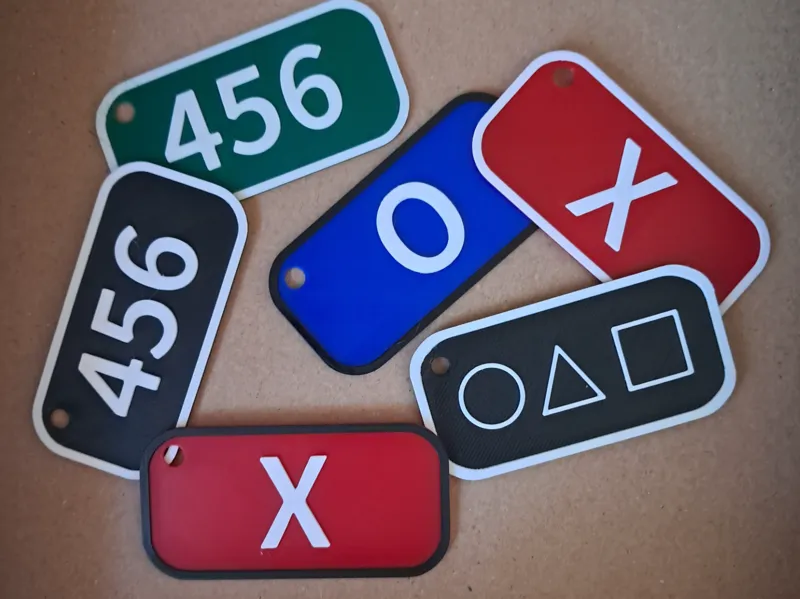 Keychains inspired by Squid Game