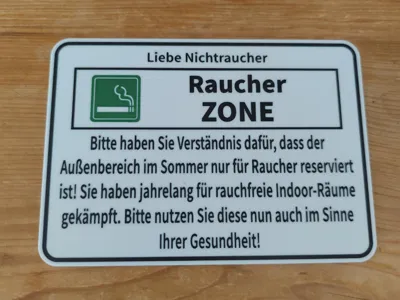 Funny Sign - Smoking Zone