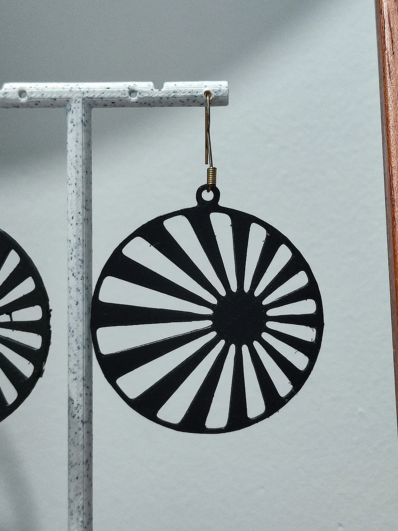 Aretes Disco Rayos de Sol view 4