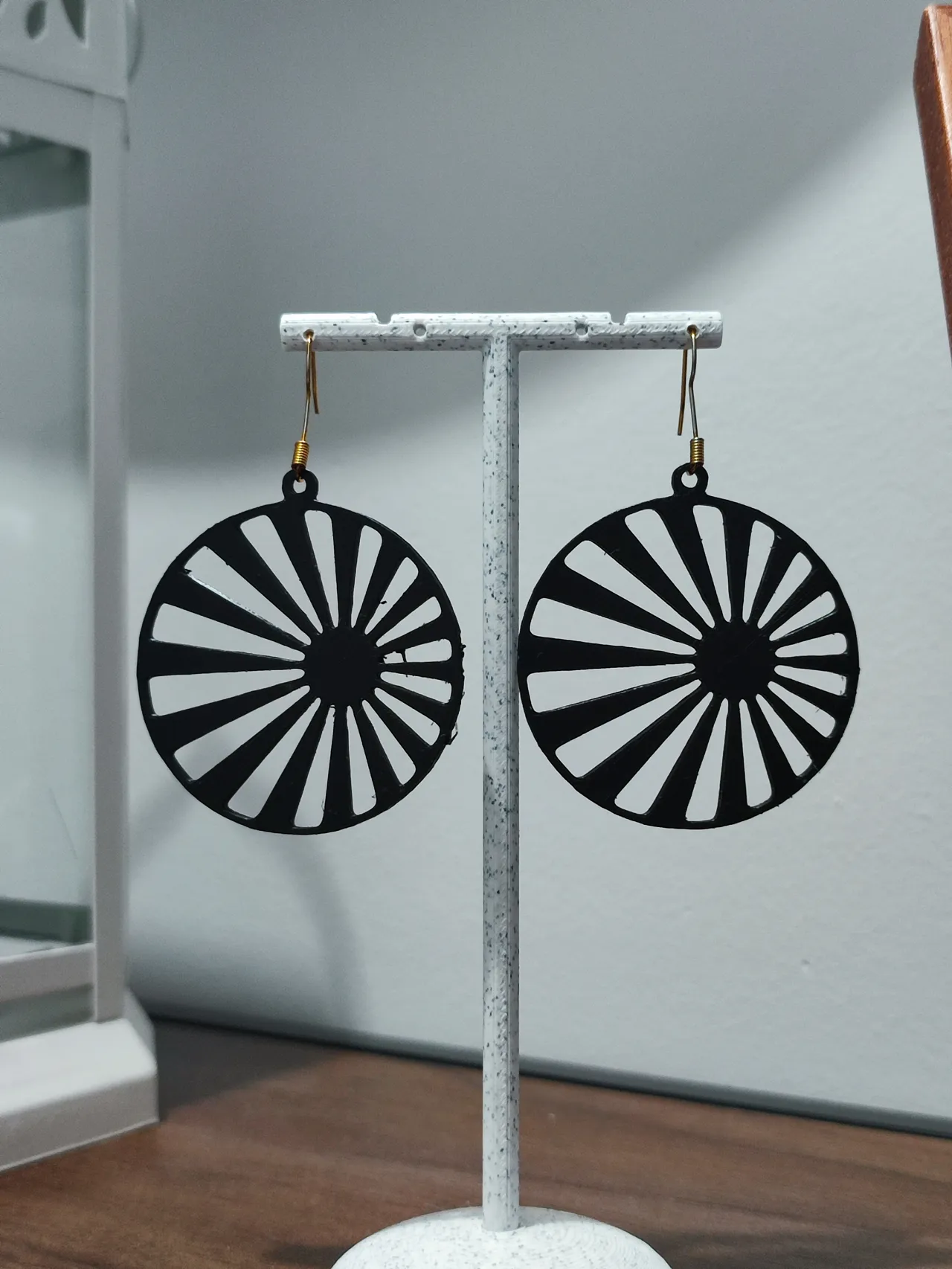 Aretes Disco Rayos de Sol view 3