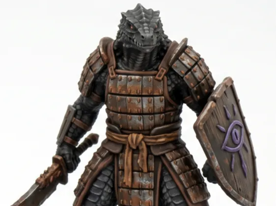 Chinese Dragonborn - Eastern Fantasy Miniature