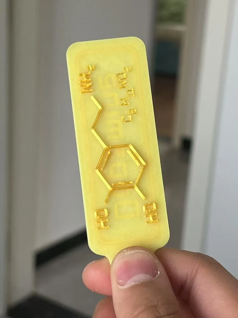 Miniatura 2 do modelo 3D 化学卡片|多巴胺 化学分子结构式挂件