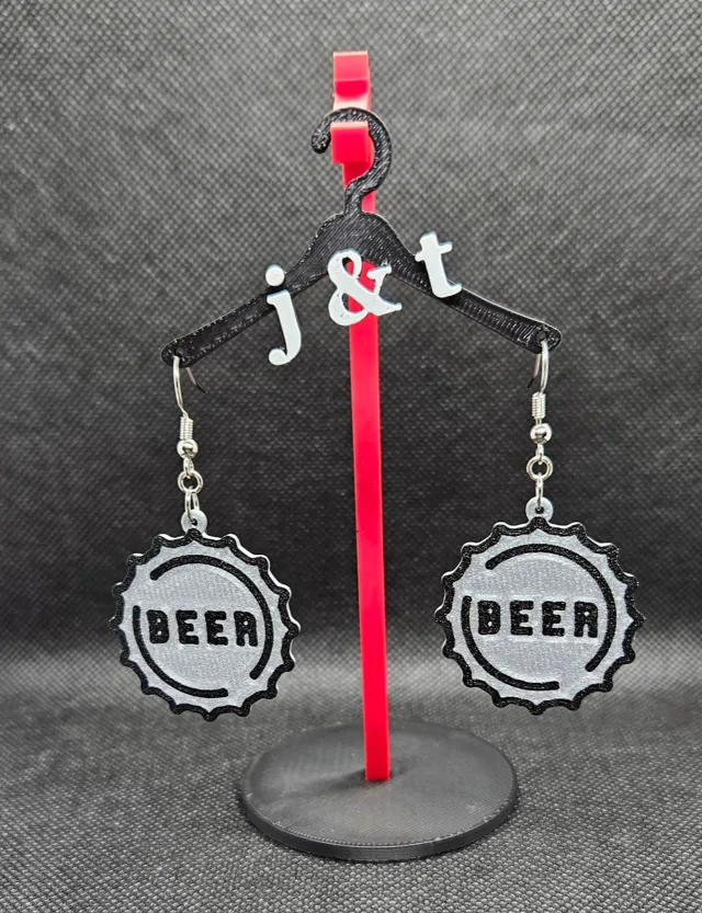 BOTTLE CAP EARRINGS - BEER