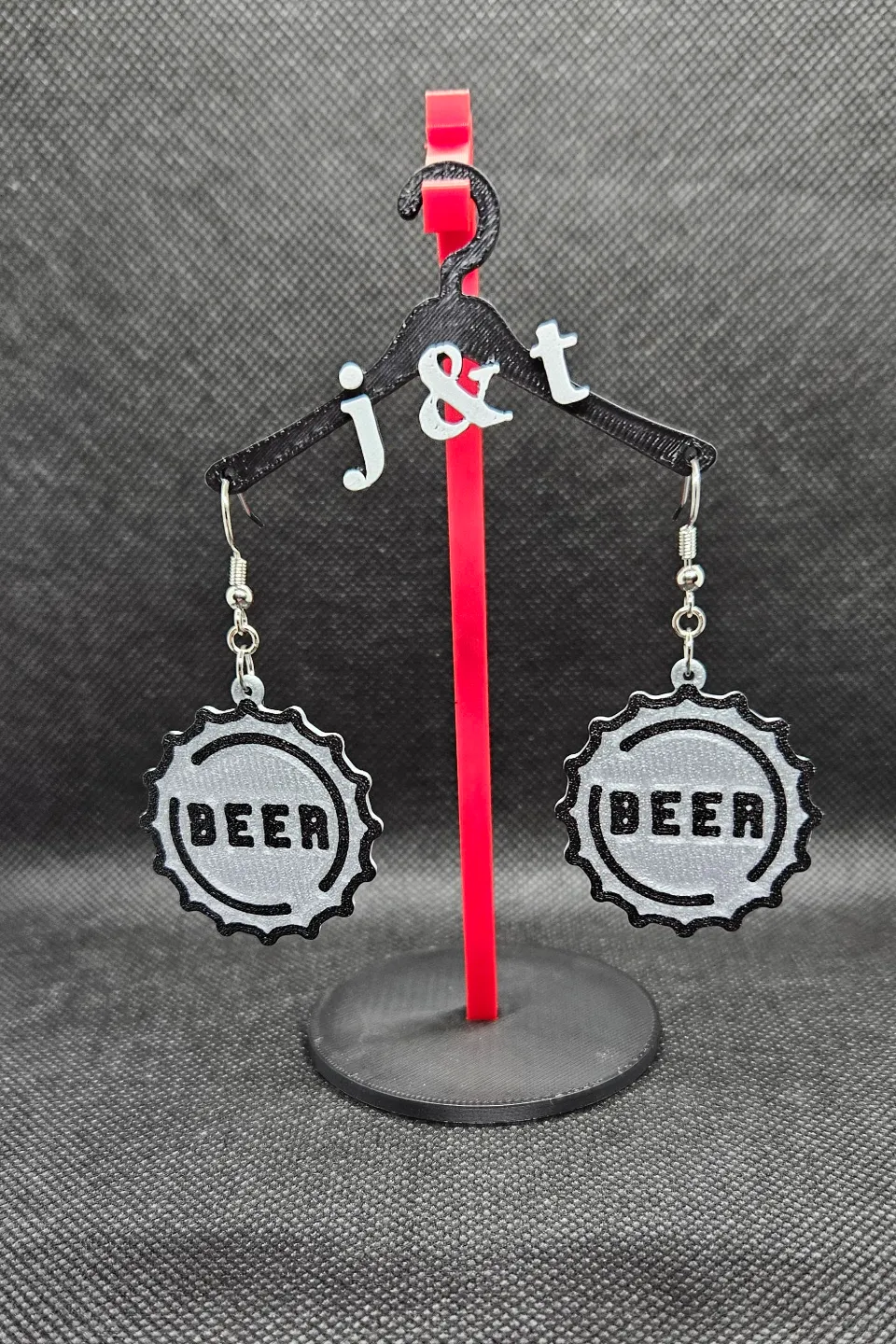 BOTTLE CAP EARRINGS - BEER view 2
