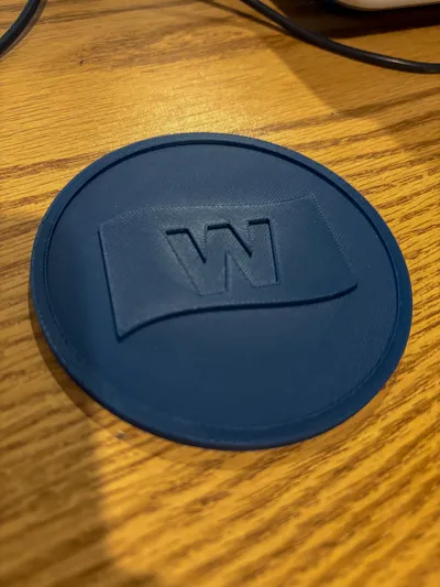 Cubs W Flag Coaster - Free 3D Print Model - MakerWorld
