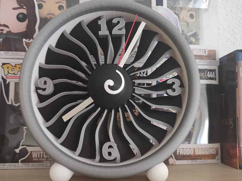 Jet Engine Clock Multicolor