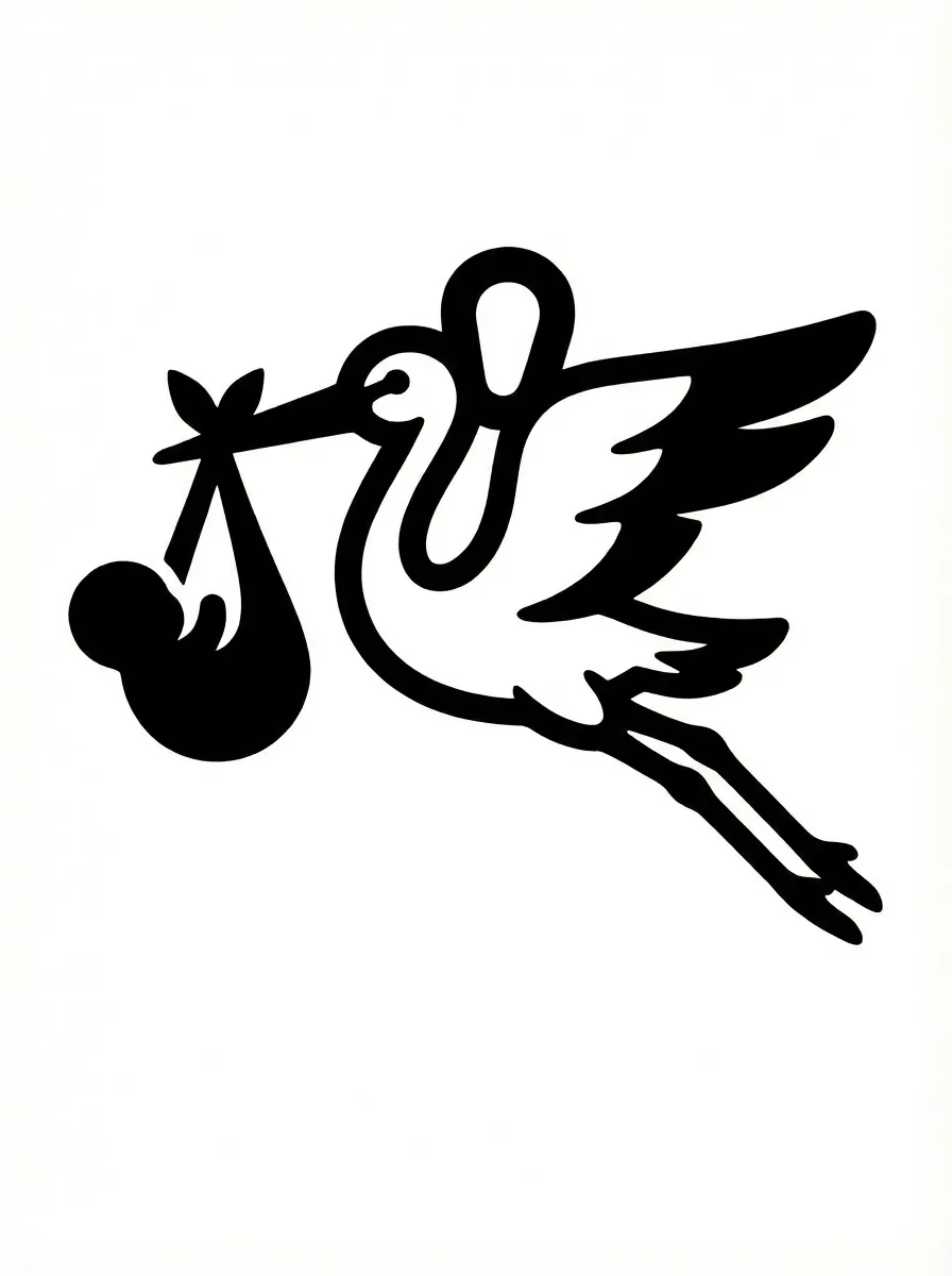 Cigogne bijou (pendentif, boucle...) view 2