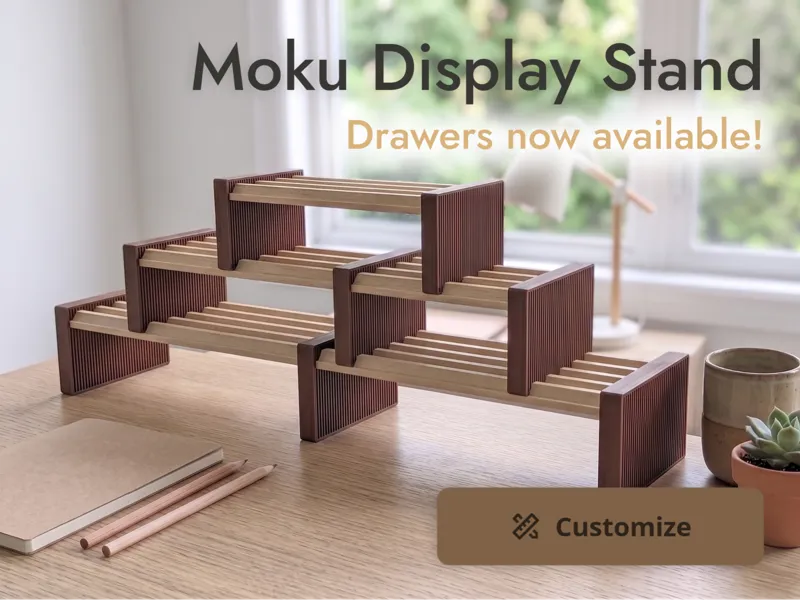 Moku Display Stand - Parametric Desk Shelf/Riser