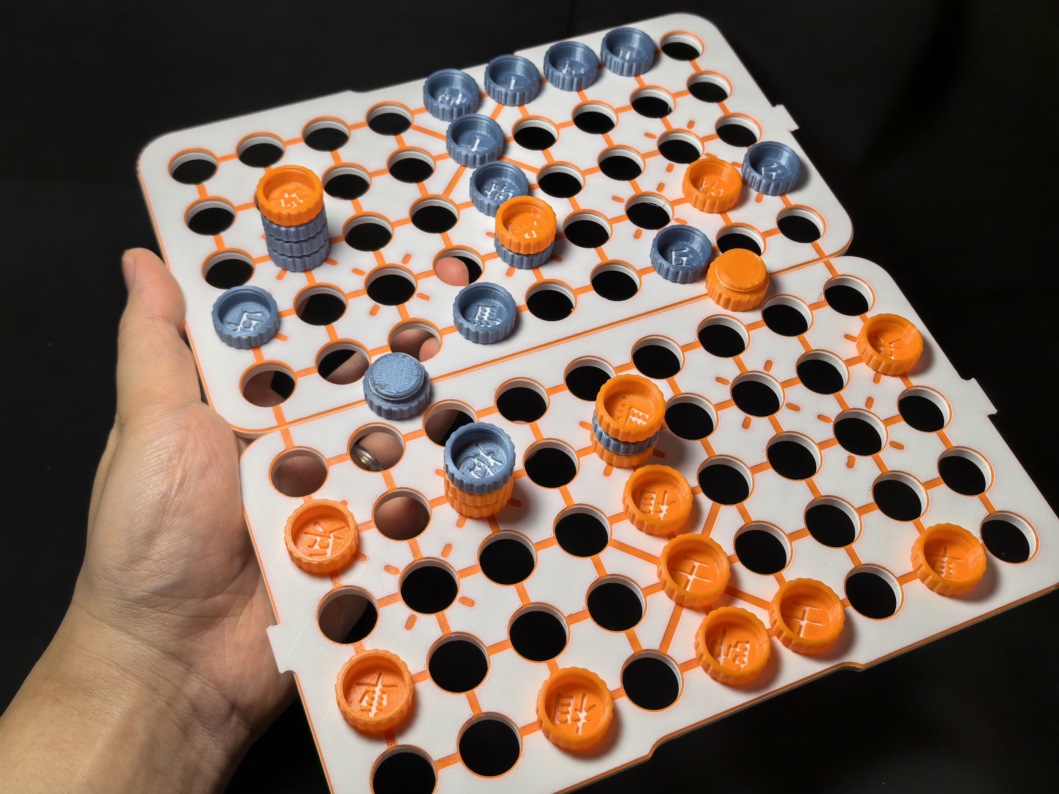 Miniatura 2 do modelo 3D 战术象棋-可堆叠螺纹象棋-折叠收纳