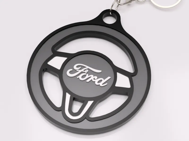 Ford Steering Wheel Keychain