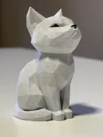 Sculpture de chat low poly — photo 3