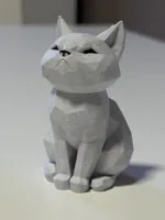 Sculpture de chat low poly — photo 2