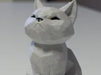 Sculpture de chat low poly — photo 1