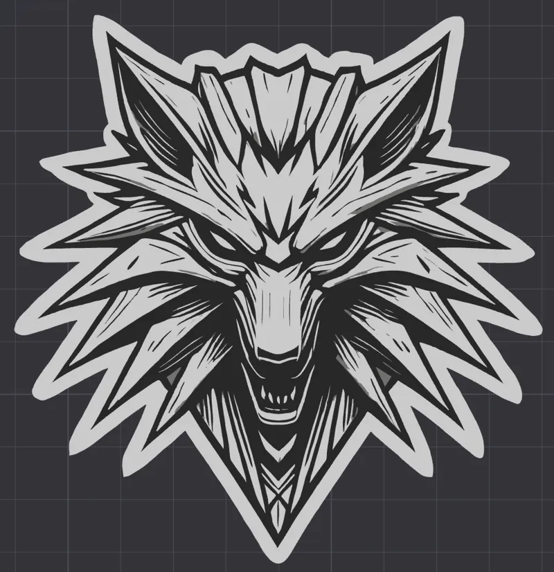 Witcher inspired keychain, logo