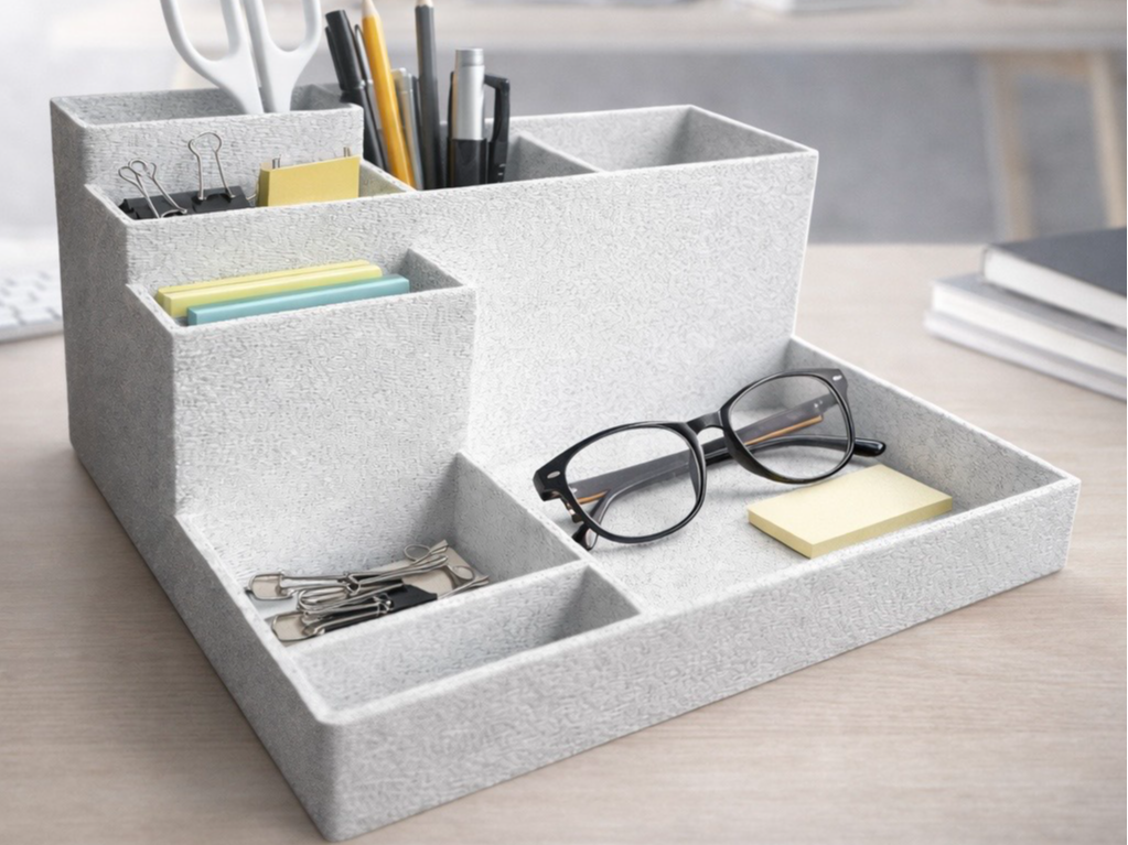 Modern Desk Organizer (Fuzzy Skin)