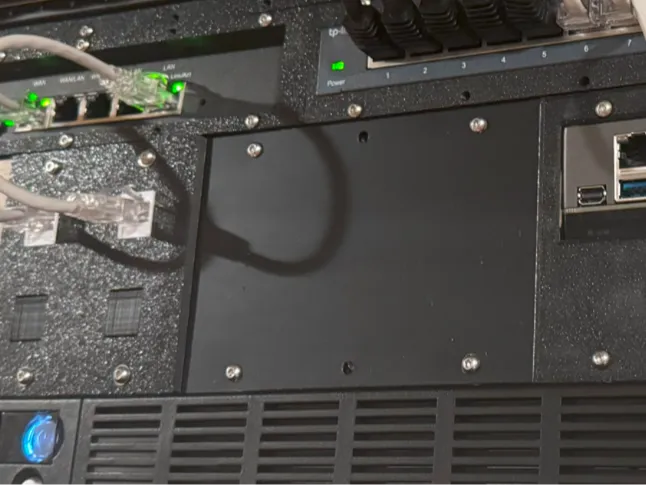 2U blank panel for modular rack system