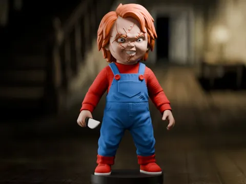 Figura decorativa: Child's Play Chucky Doll Halloween Horror Toy — referencia de MakerWorld