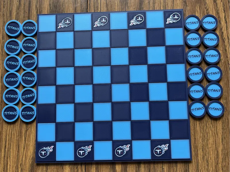 Tennessee Titans Checker/Chess Board