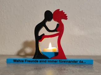 Pärchenständer mit Kerzenständer