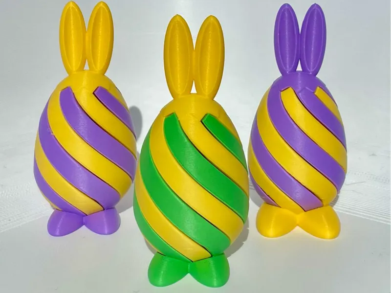 Twist & Hop: Spiral Bunny Egg – Multicolor Easter!