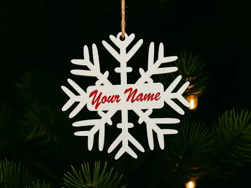 Customizable Christmas Snowflake