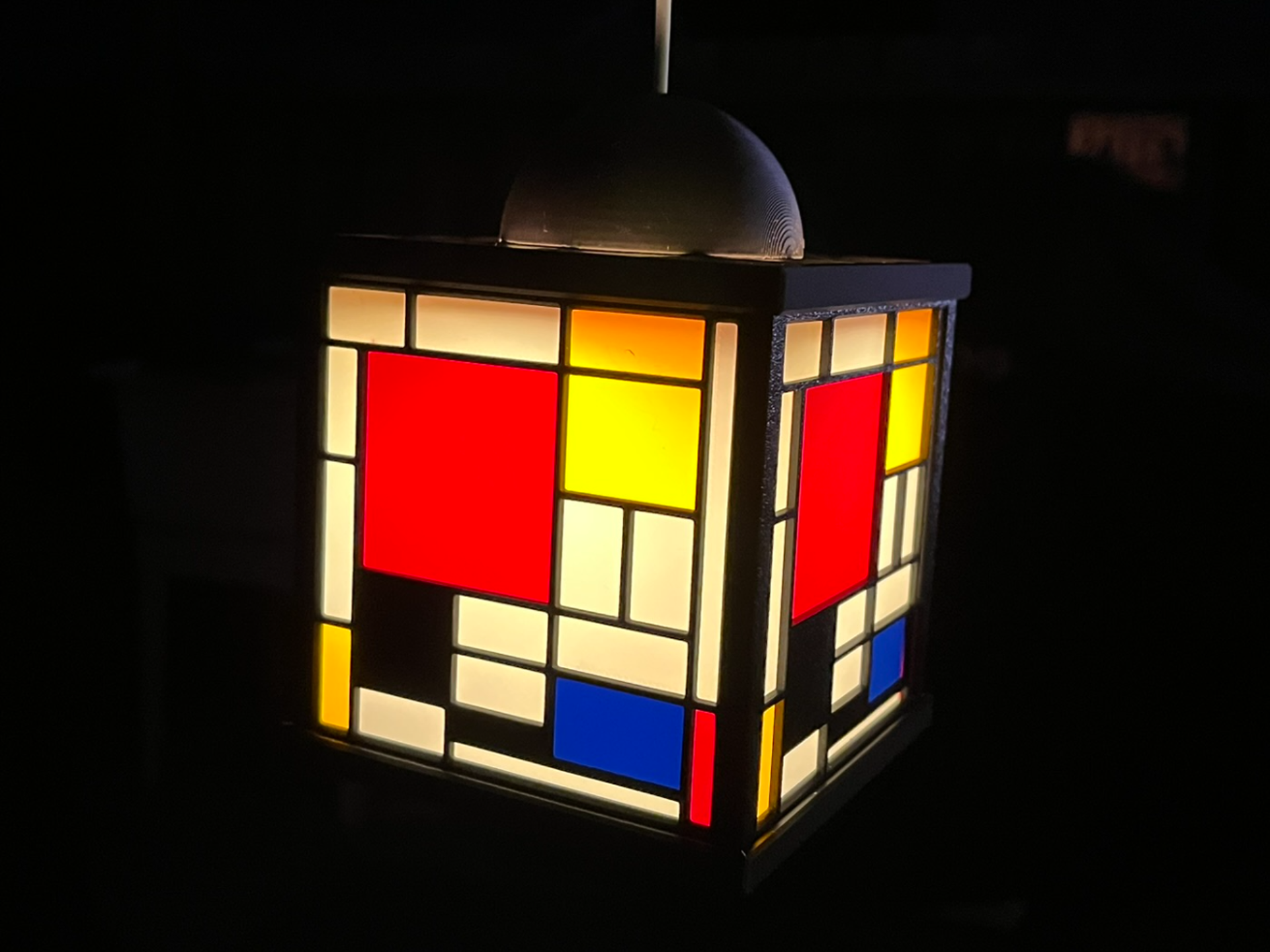 Mondrian Style Hanging Lamp