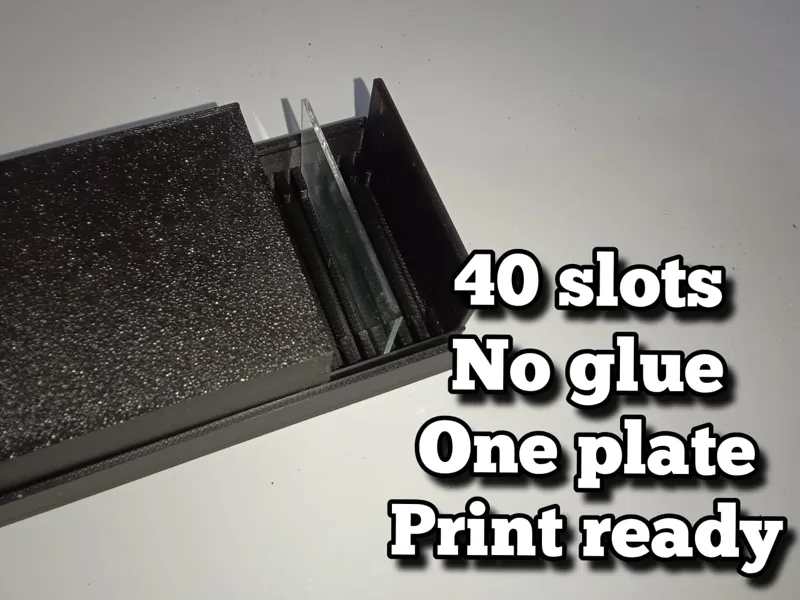 Petrographic slide holder, 40 slots