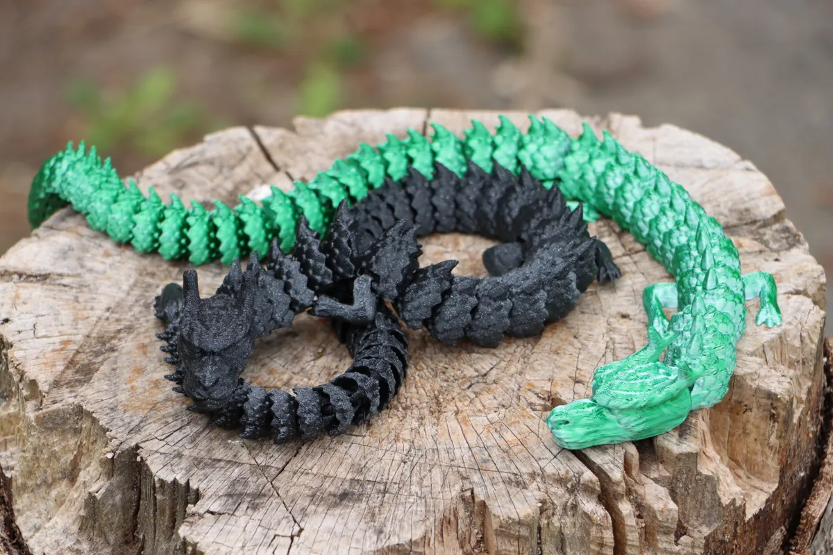 Articulated Lava Dragon - Free 3D Print Model - MakerWorld
