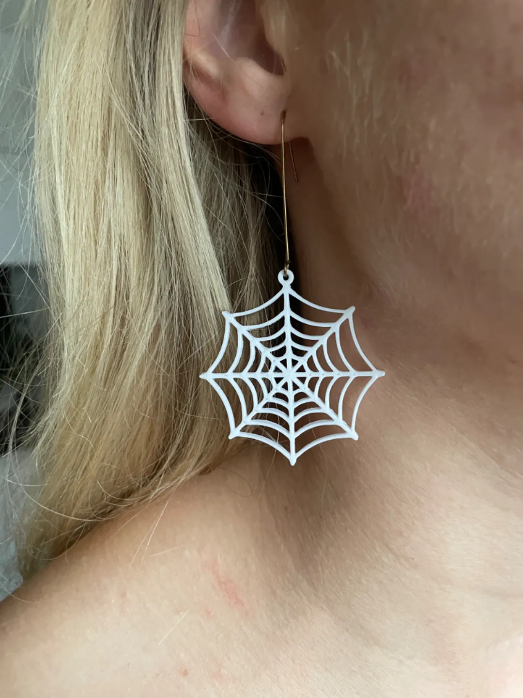 Halloween Spider web Earrings / Netz Ohrring view 3