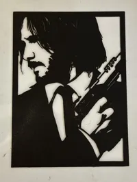 Silhouette John Wick (art mural) — photo 3