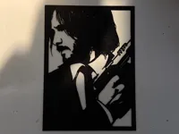 Silhouette John Wick (art mural) — photo 1
