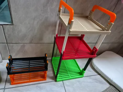 Stackable shelf in several sizes