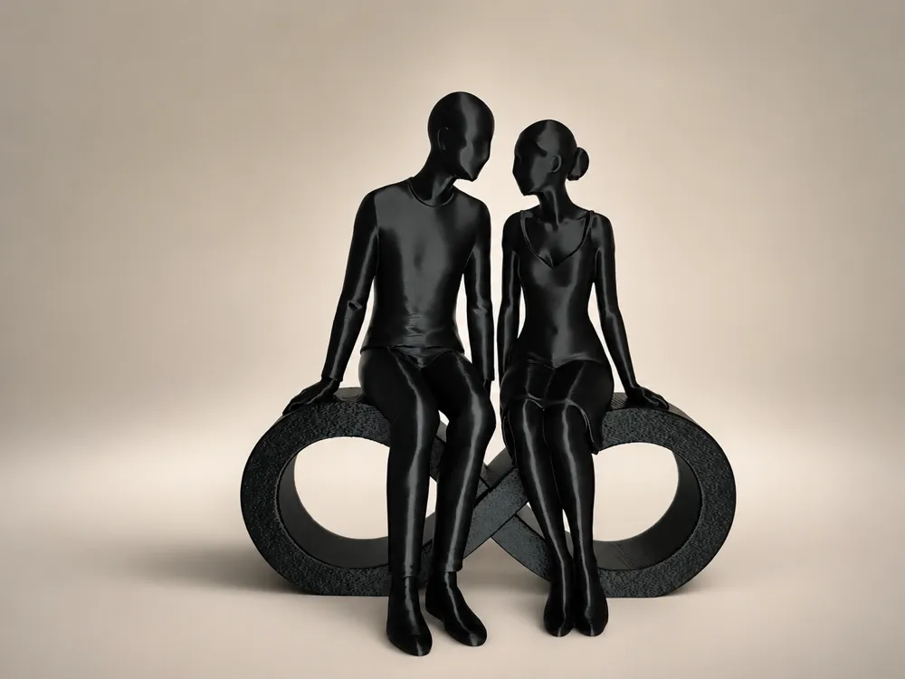 Infinite Love Couple Sculpture - Free 3D Print Model - MakerWorld