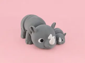 Articulating Rhino Animal Fidget