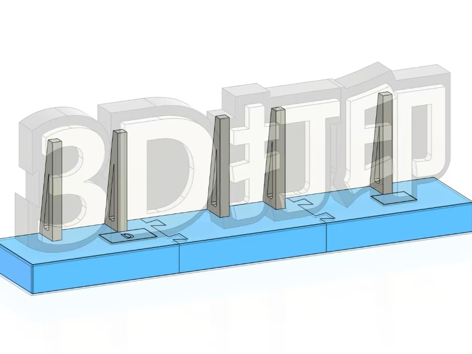 Miniatura 2 do modelo 3D 发光字-3D打印