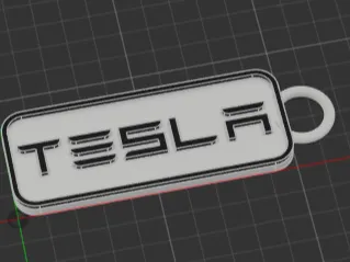 TESLA Keychain - TESLA Pendant