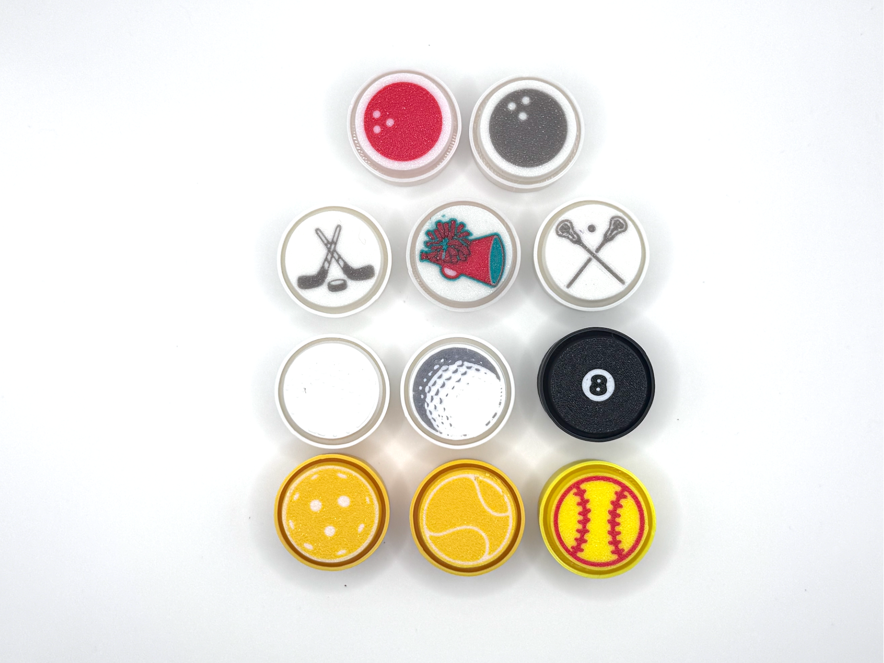 Sports ball fidget clickers set 2