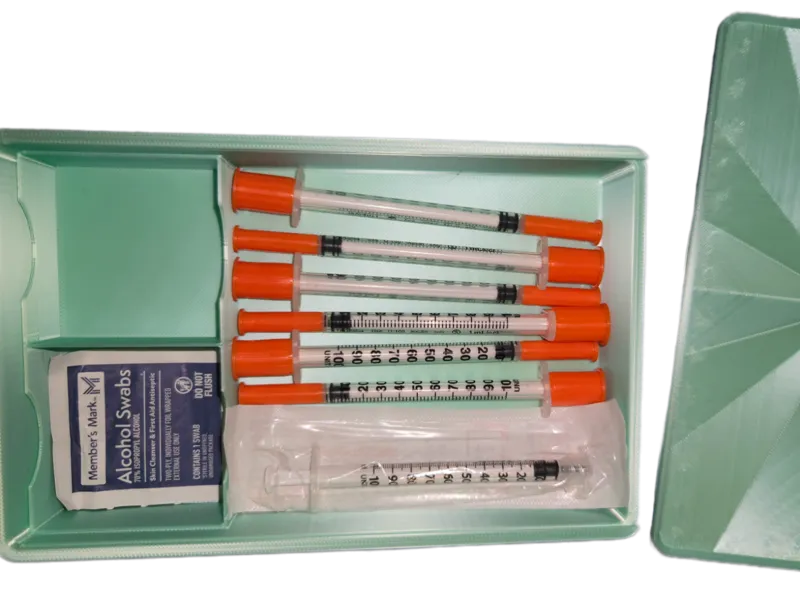 Syringe and Alcohol Prep Pad case