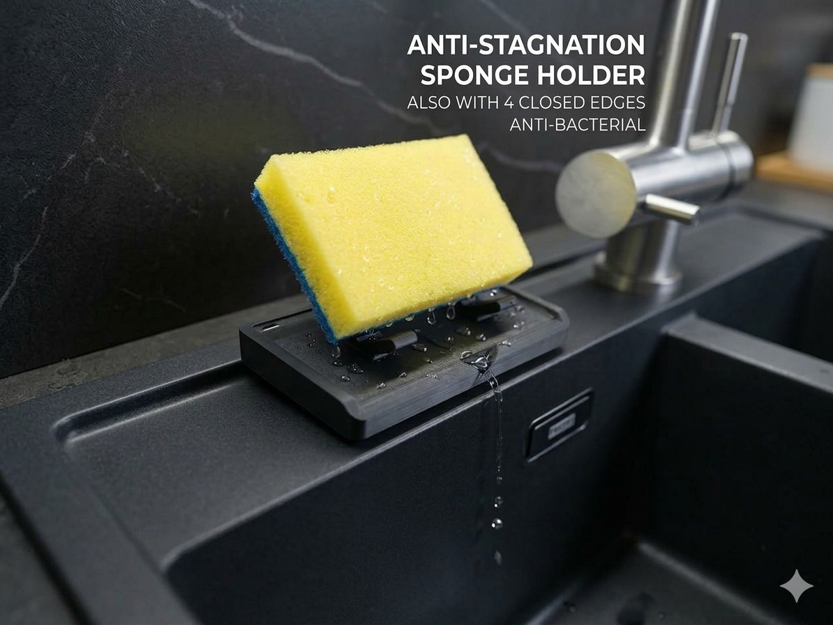 Self-Draining Sponge Holder - " Anti Bacterial "